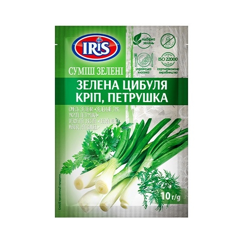 Суміш зелені 10 г Iris зелена цибуля кріп, петушка м/уп