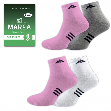 Шкарпетки жіночі Marca Sport компл. 2 пари, р.23-25 мікс, арт.hrk