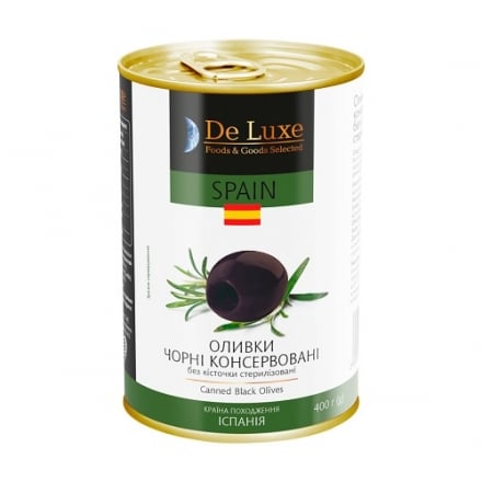 Оливки чорні 400г De Luxe Foods&Goods Selected