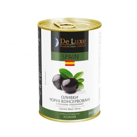 Оливки черные 400 г De Luxe Foods & Goods Selected