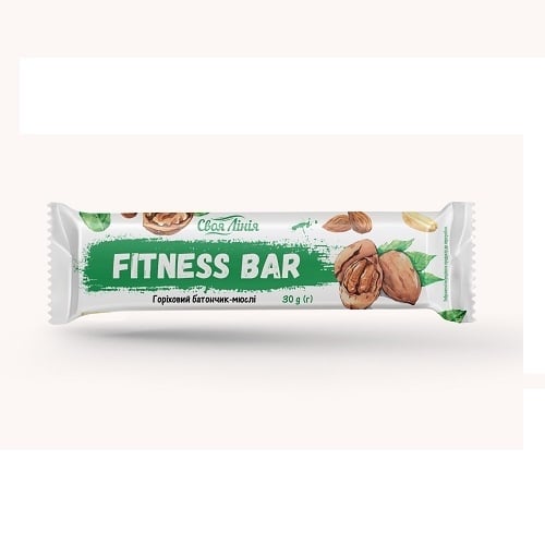Батончик-мюслі 30г Своя лінія Fitness Bar (з вишнею та журавлиною ...