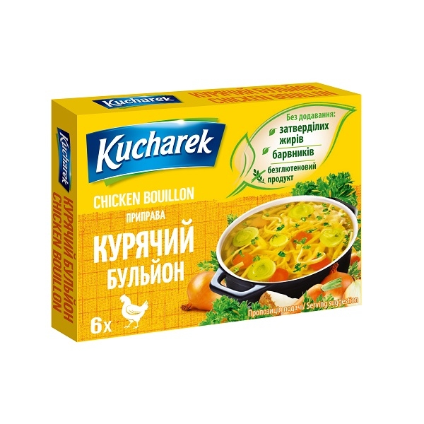 Бульон (6 шт*10 г) Кухарек курячий м/уп