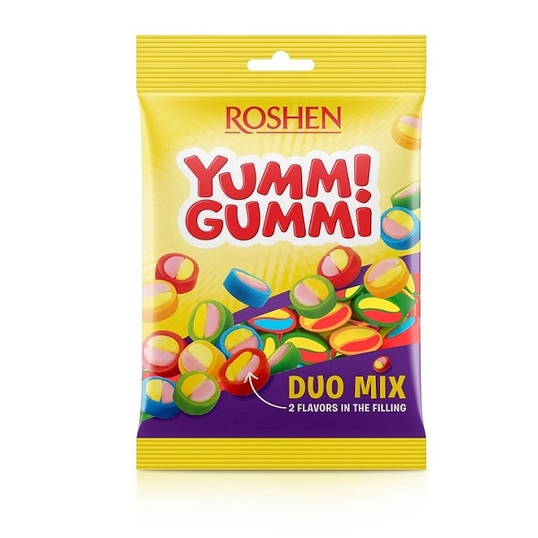 Цукерки 70 г Рошен Yummi Gummi Duo Mix м/уп