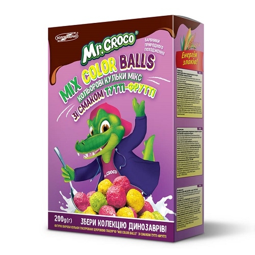Кульки 200 г Mr. Croco Mix Color Balls глазуровані цукровою глазур'ю зі ...