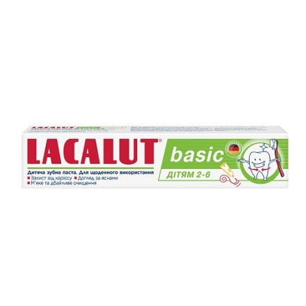 Паста зубна 60 г Lacalut basic для дітей від 0 до 6+ років к/уп