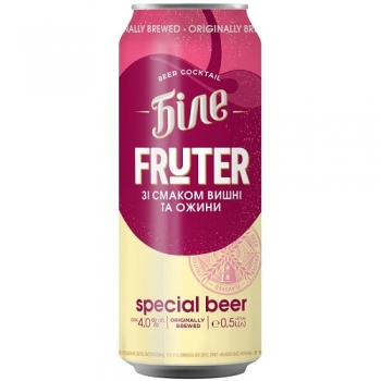 Купити Пивo 0,5 л Чepнігівськe Білe Fruter зі смаком вишні та ожини ж/б у АТБ Market
