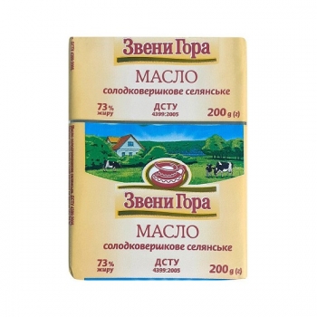 Масло 200 г Звени Гора солодковершкове селянське 73.0% фольга купити в ...