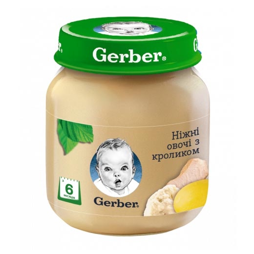 Пюре 130г Gerber ніжні овочі з кроликом