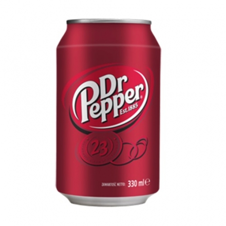Напій 330 мл Dr. Pepper Regular безалкогольний сильногазований ж/б