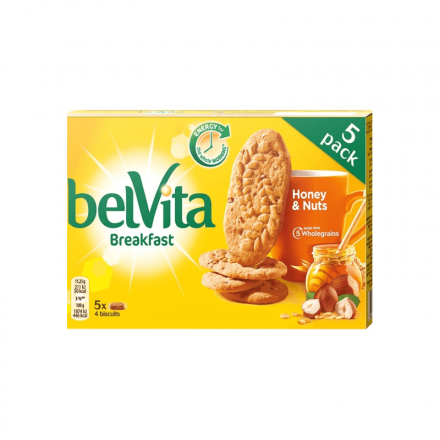 Печенье 225 г Belvita Breakfast с медом, орехами и шоколадными кусочками 