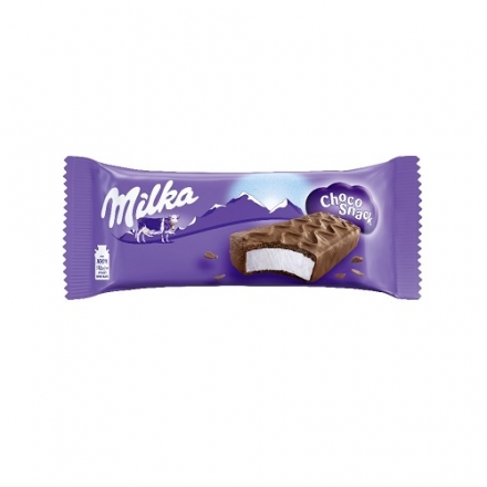 Бисквитное пирожное 32г Milka Choco Snack с молочной начинкой покрыто молочным шоколадом