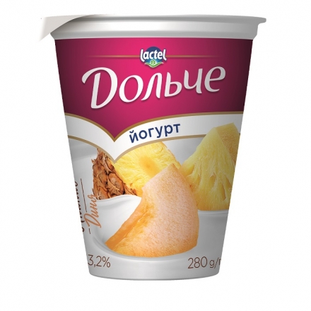 Йогурт 280г Дольче Ананас-диня 3,2%