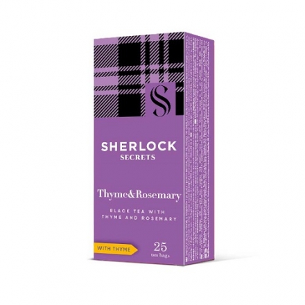 Чай ( 25 ф/п * 1,8 г) Sherlock Secrets Thyme & Rosemary чорний байх.з дод.росл.сир.з ярликом к/уп