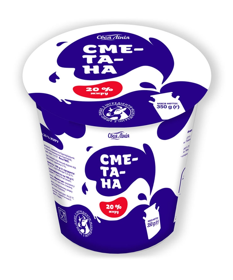Сметана 350г Своя Лінія 20% купити в Києві та Україні за ціною від 0 ...