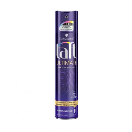 Лак для волос 250 мл Taft Ultimate аэрозоль