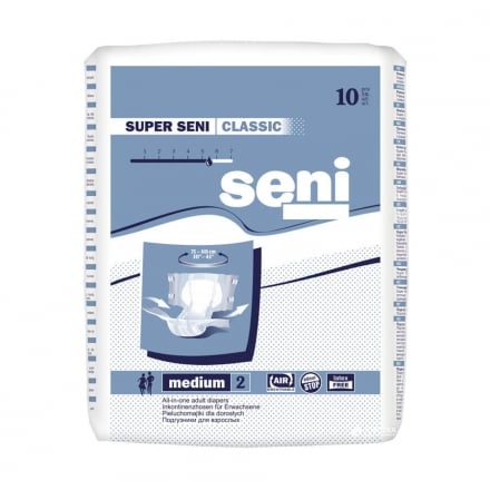 Подгузники 10 шт Seni Super Classic medium для дoрoслих