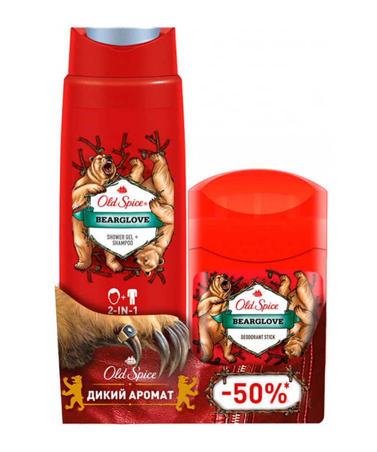 Дезодорант 50 мл Old Spice Bearglove + Гель для душу 250 мл Old Spice ...