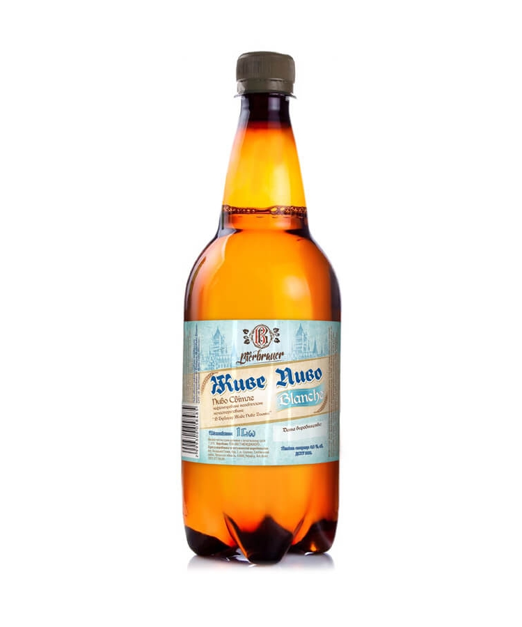Пиво 1 л Bierbrauer Blanche живое светлое нефильтрованное ...