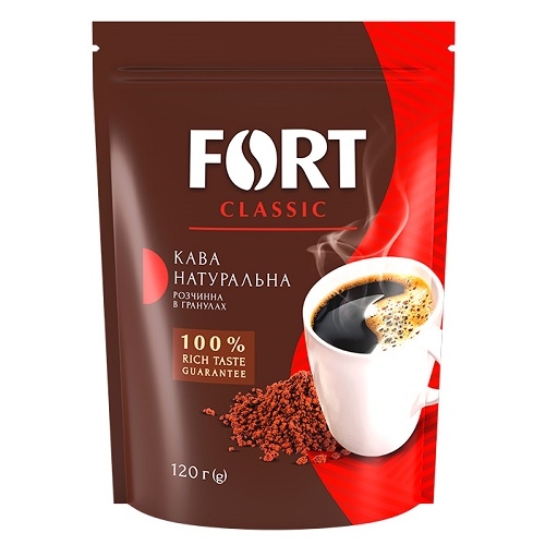 Кава 120 г Fort Classic натуральна розчинна гранульована м/уп