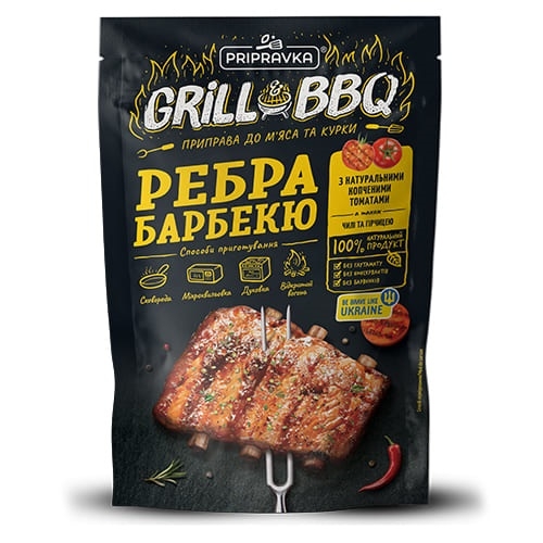 Приправа 30г Приправка GRILL & BBQ Ребра барбекю м/уп