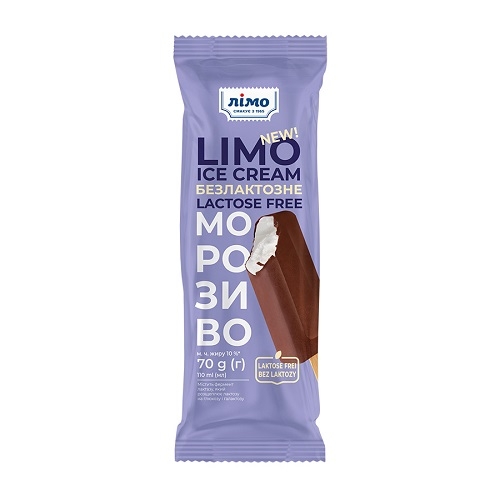 Морозиво 70 г LIMO ICE CREAM безлактозне ескімо в конд. глазурі м/уп