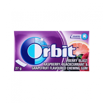 Жевательная резинка 27 г Orbit Wrigley's без сахара с ароматом малины, черной смородины и грейпфрута 