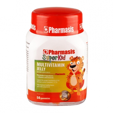 Добавка диетическая витамины желейные в форме мишек Super Kid 50 таб Pharmasis 