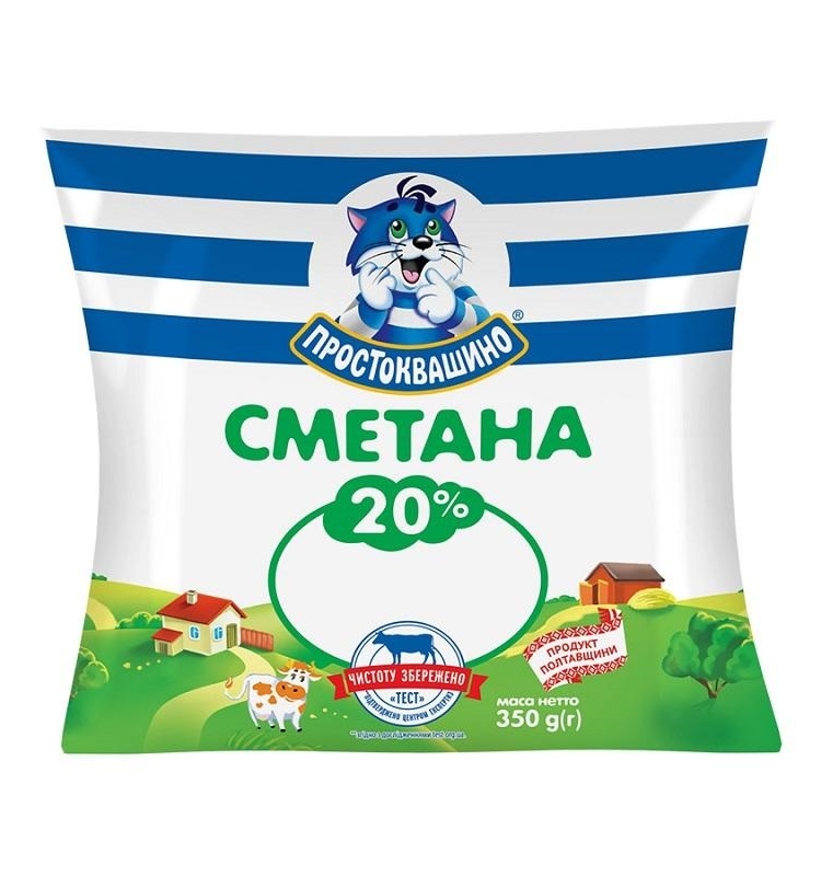 Сметана 350 г Простоквашино 20%