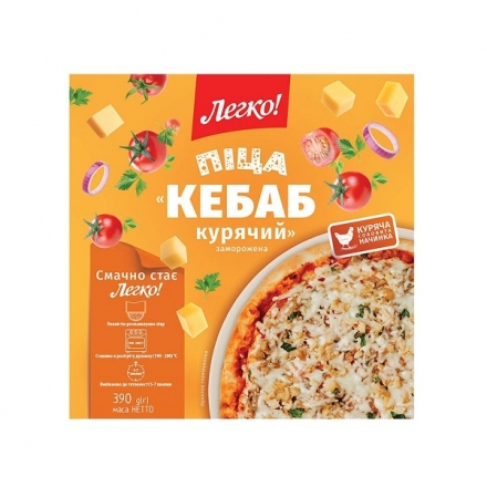 Піца 390 г Легко Кебаб курячий карт/упак