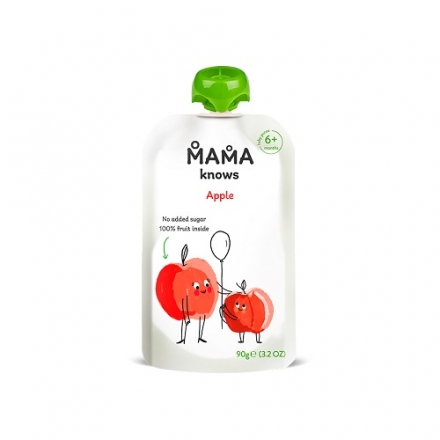 Пюре 90 г Mama knows з яблук д/пак