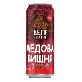 Купити Пивo 0,5 л Вепр Лютий Медова Вишня ж/б у АТБ Market