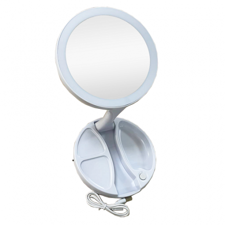 Дзеркало настільне для макіяжу з LED-підсвічуванням, арт. BZEC210429-12, NY181201, MLTE-230601