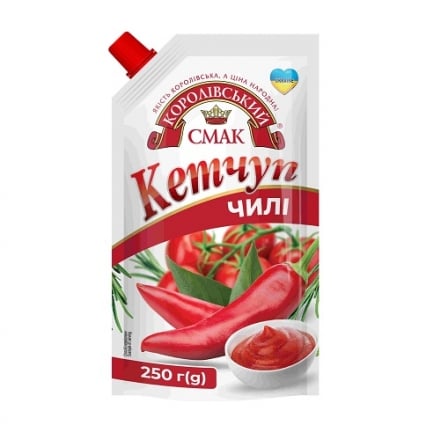 Кетчуп 250 г Королівський смак Чілі д/пак
