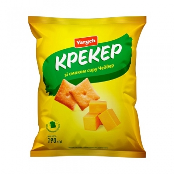 Купить Крекер 190 г Yarych зі смаком сиру Чеддер м/уп в АТБ Market