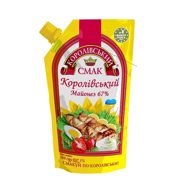 Майонез 0,5 кг Королівський смак Королівський 67% д/пак купити в Києві ...