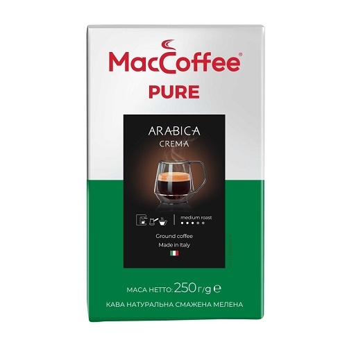 Кава 250 г MacCoffee Pure Arabica Crema смажена натуральна мелена ...