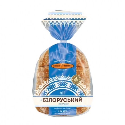 Хлеб 300 г Киевхлеб Белоpyсский светлый нарезанный половинка