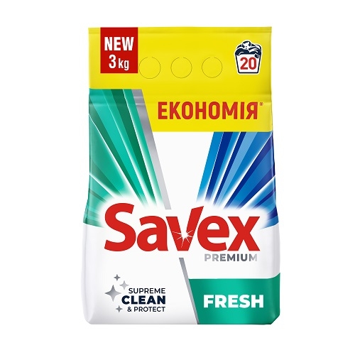 Порошок стиральный синт. 3 кг Savex Parfum Lock 2in1 Fresh автомат ...