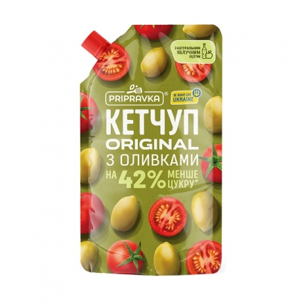 Кетчуп 250 г Приправка Original з оливками д/пак