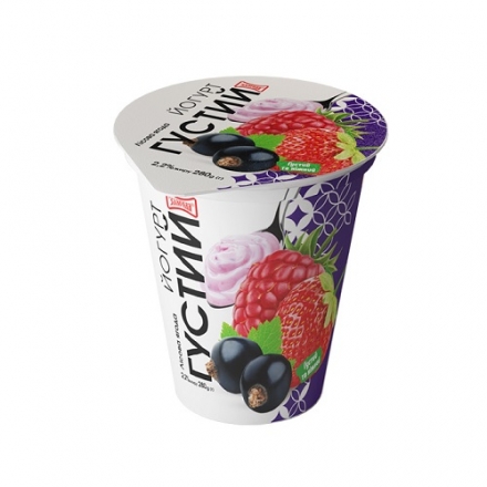 Йогурт густий 280 г Злагода Лісова ягода 2,2% п/стакан