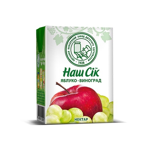 Нектар 200 мл Наш Сік Яблуко-Виноград купити в Києві та Україні за ...