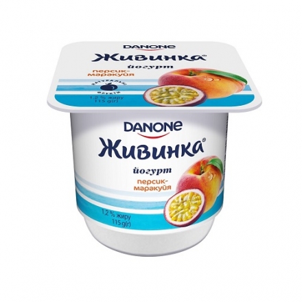 Йогурт 115 г Живинка Персик-маракуйя 1,2% п/стакан