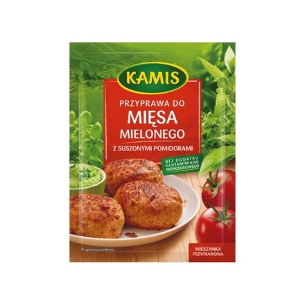 Приправа 20 г Kamis до м’ясного фаршу з сушеними помідорами м/уп