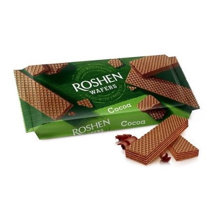 Вафлі 216 г Roshen Wafers какао
