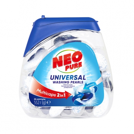Мийний засіб. Капсули для прання 24 шт Neo Pure універсальні п/уп