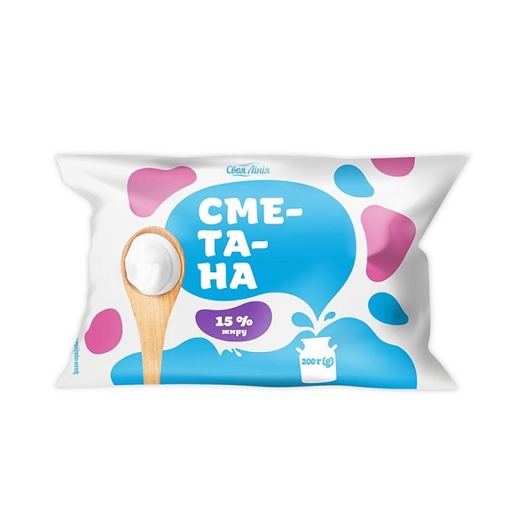 Сметана 200 г Своя лінія 15% п/ет