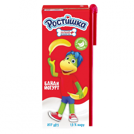 Йогурт 207 г Ростишка Банан 1,5 % п/пак