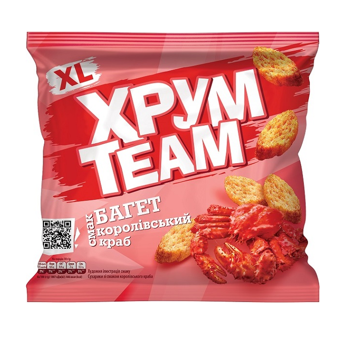 Сухарики 100 г ХрумTeam Багет зі смаком королівського краба м/уп купити ...