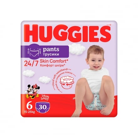 Підгузники-трусики 30 шт Huggies Pants Jumbo (6) дитячі