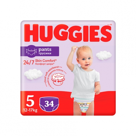Подгузники-трусики 34 шт Huggies Pants Jumbo (5) детские 
